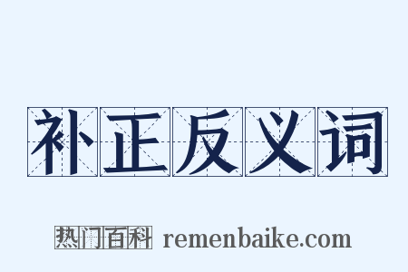 补正反义词是什么意思的图片